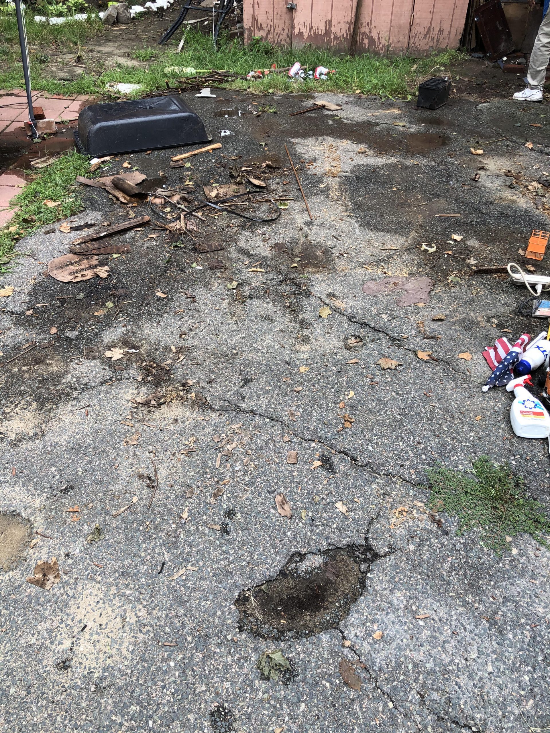 Yard with needed waste removal in Lynn, MA